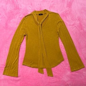 Long Sleeve Mustard Yellow Top